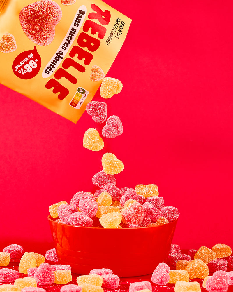Corazones melocotón