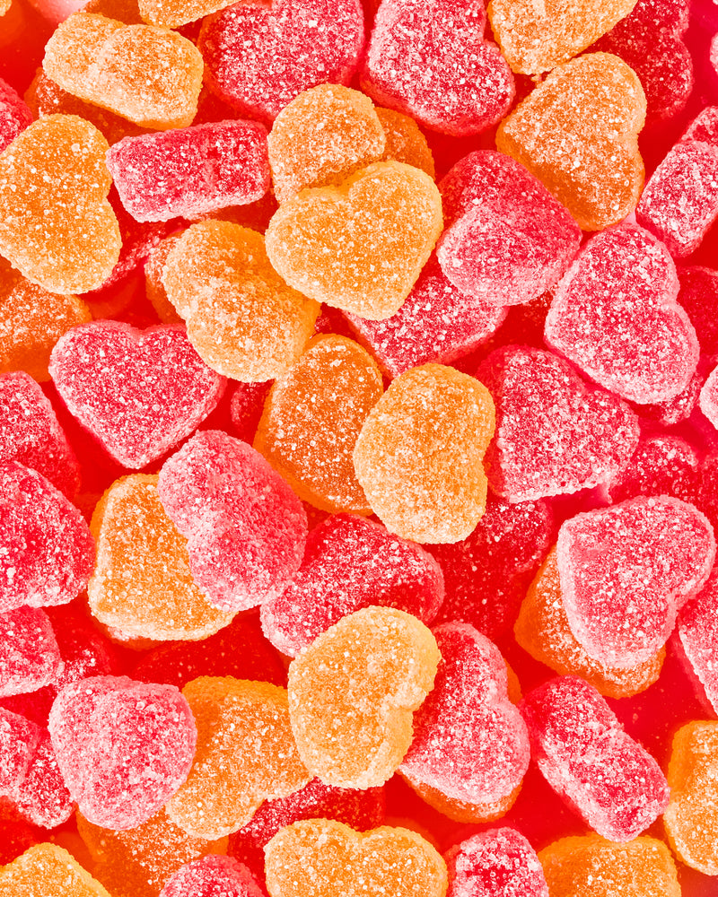 Corazones melocotón