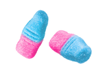 Botellas rosa y azul